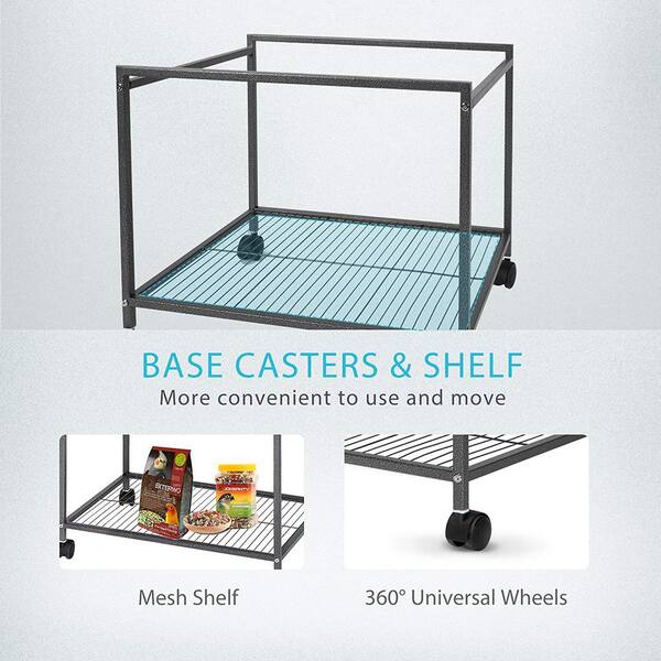 Bird cage outlet stand with wheels