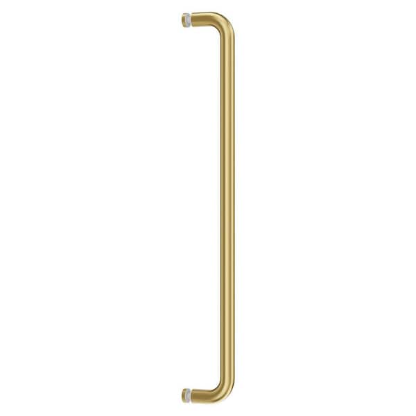 1-Piece Bathroom Accessory Set in Brass Gold, 24 in. Shower Door Towel Bar, Stainless Steel Handle Replacement