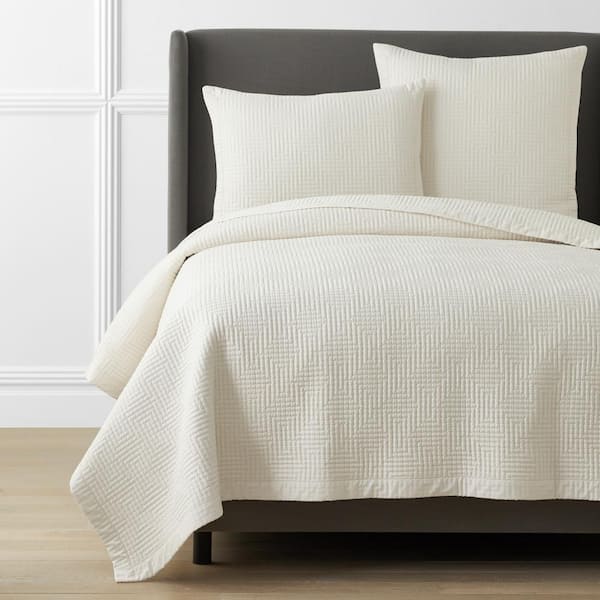 Legends Hotel Cream King Cotton Sateen Quilt