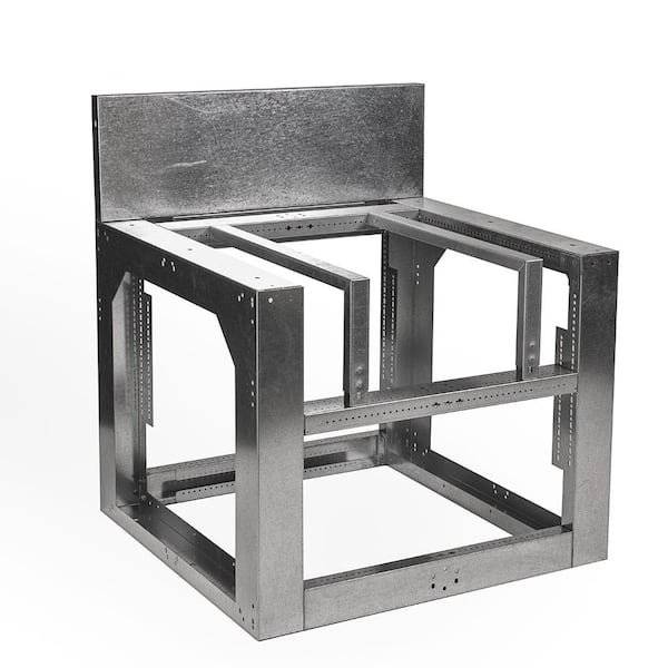 Power Burner Outdoor Kitchen Framing Island Module Accommodates 12-23 in. wide Appliance in Galvanized Steel