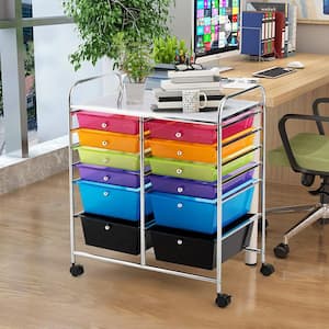 Bunpeony 15-Drawer Utility Multicolor Rolling Storage Cart SCF053 - The Home  Depot