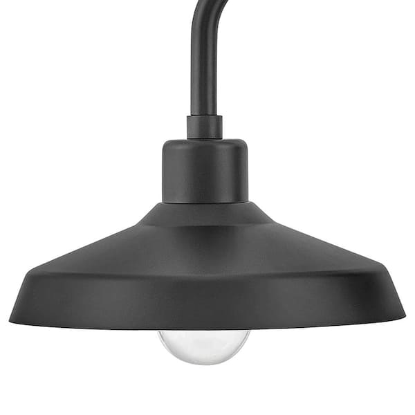 HINKLEY - Forge 1-Light Black Hardwired Outdoor Wall Lantern Sconce