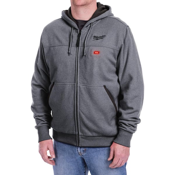 Milwaukee 2X-Large M12 12-Volt Lithium-Ion Cordless Gray Heated Hoodie (Hoodie-Only)