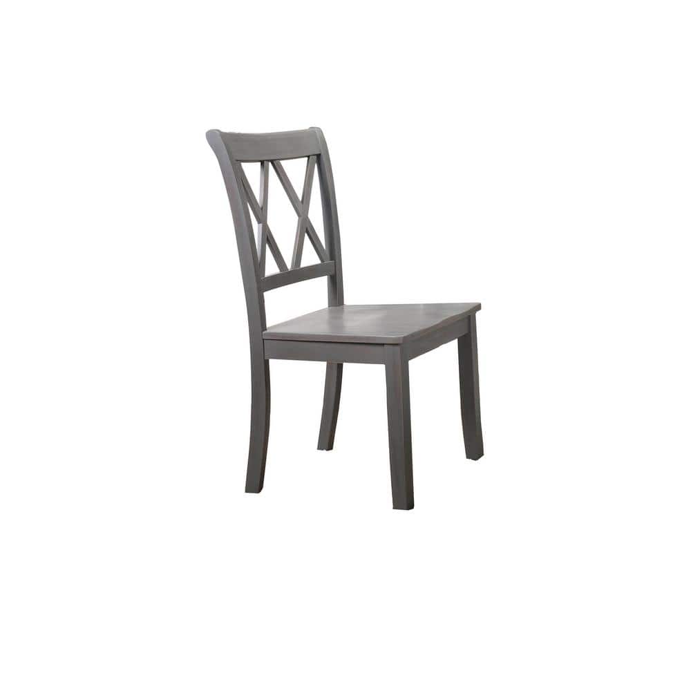 Rustic Gray 6-Piece Solid Wood Dining Set with Bench