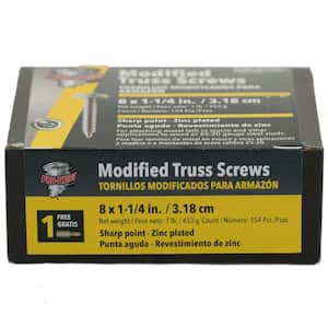 #8 x 1-1/4 in. Phillips Truss-Head Drywall Screws (1 lb. Pack)
