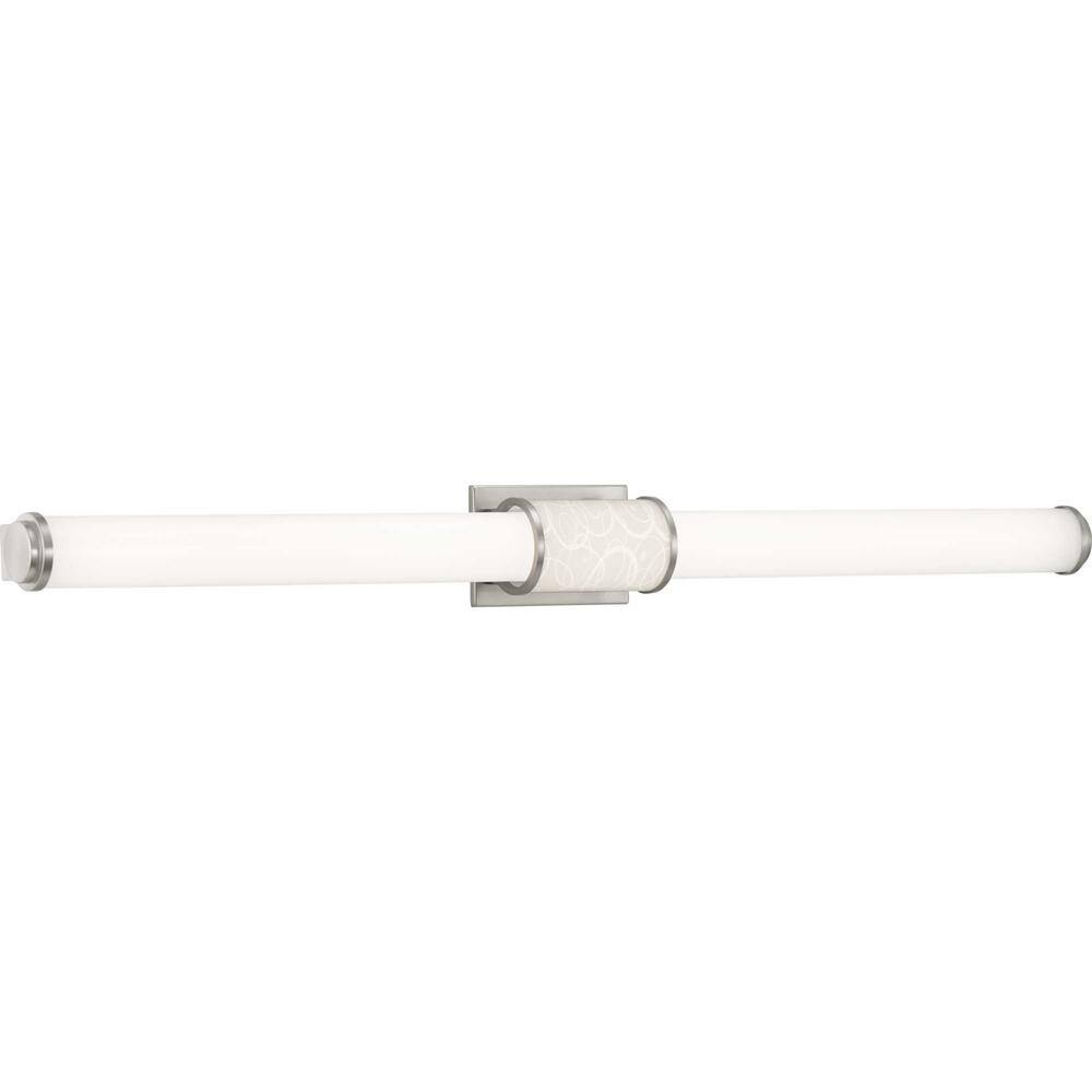 48" Brushed Nickel LED Bath Bar with Acrylic Shade