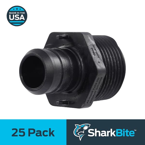SharkBite 3/4 in. PEX Barb x 3/4 in. MNPT Plastic Male Adapter Fitting (Bag of 25)