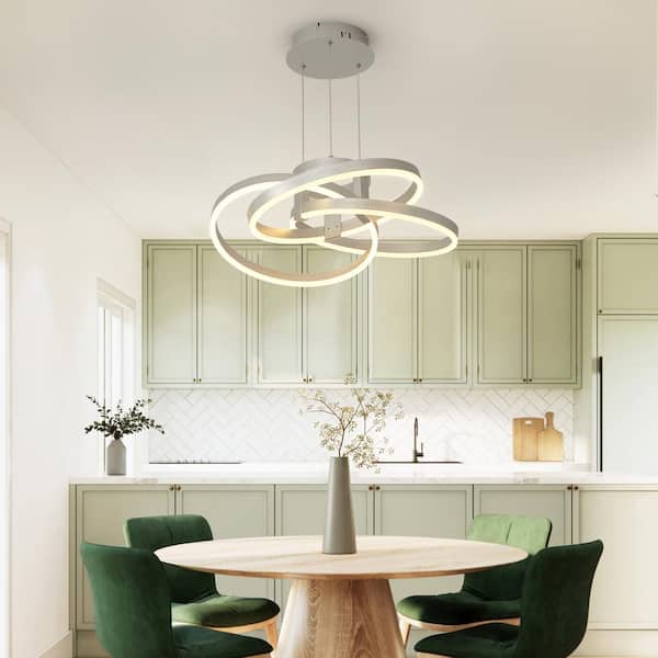 OUKANING 45-Watt 1-Light Integrated LED Sliver Modern Geometric