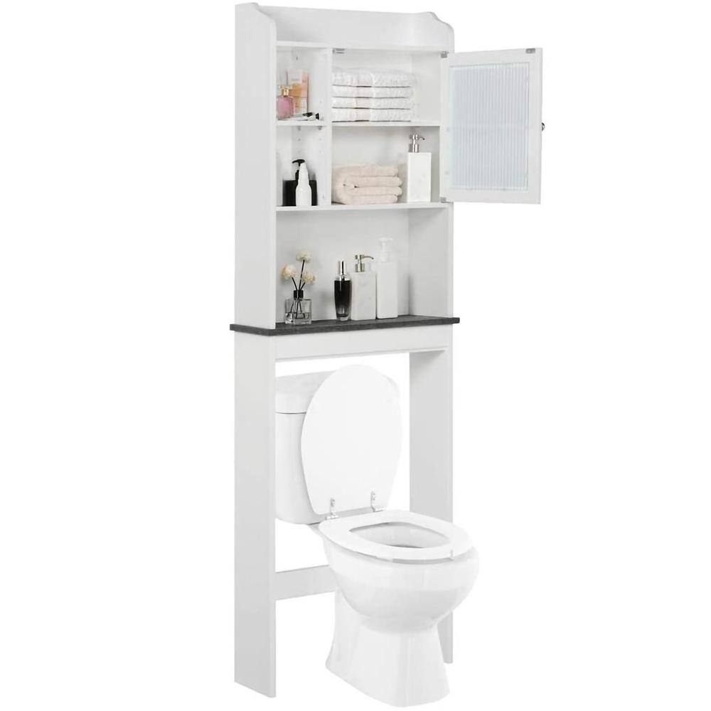 Hooseng Shccout 23.25 in. W x 7.5 in. D x 69 in. H OvertheToilet Wall