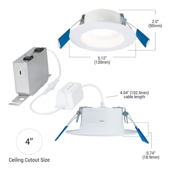 RL 4 in. Color and Tunable White Regresed Canless Smart Wi-Fi LED Recessed Downlight with WiZ Pro