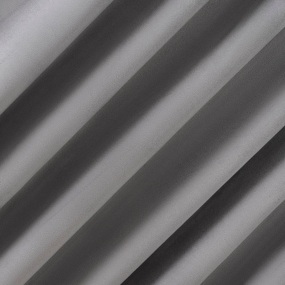 Gray Velvet Blackout Thermal Back Tab Curtain Panel
