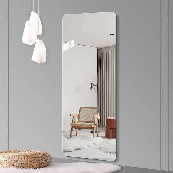 24 in. W x 65 in. H Rectangular Frameless Wall Bathroom Vanity Mirror in Clear