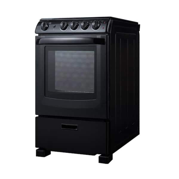 24 in. 2.9 cu. ft. Electric Range in. Black
