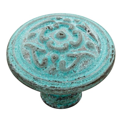 Teal Patina Cabinet Knobs Hardware The Home Depot Teal Patina Cabinet Knobs, Teal Cabinet Knobs