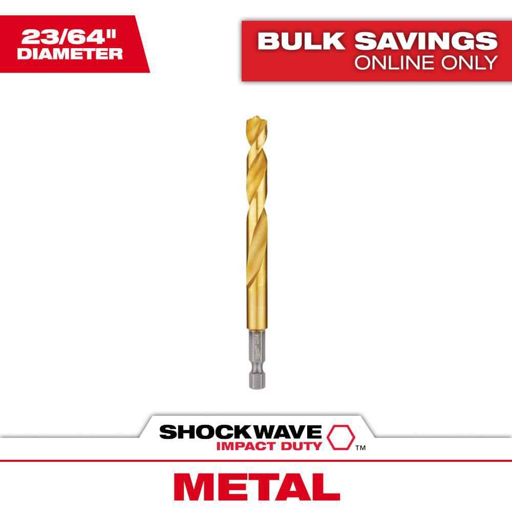 Milwaukee SHOCKWAVE 23/64 in. Titanium Twist Drill Bit 48-89-4620