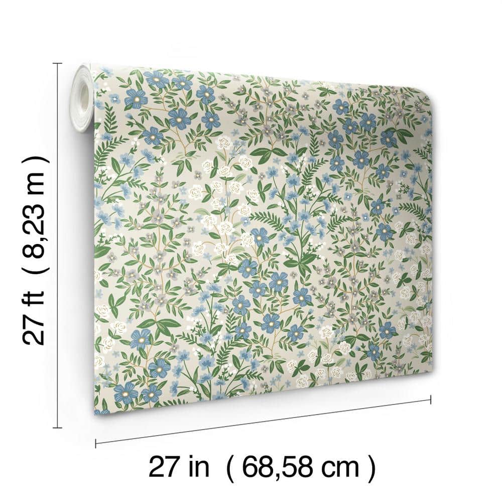 Wildwood Garden 27" Smooth Removable Wallpaper Roll in White