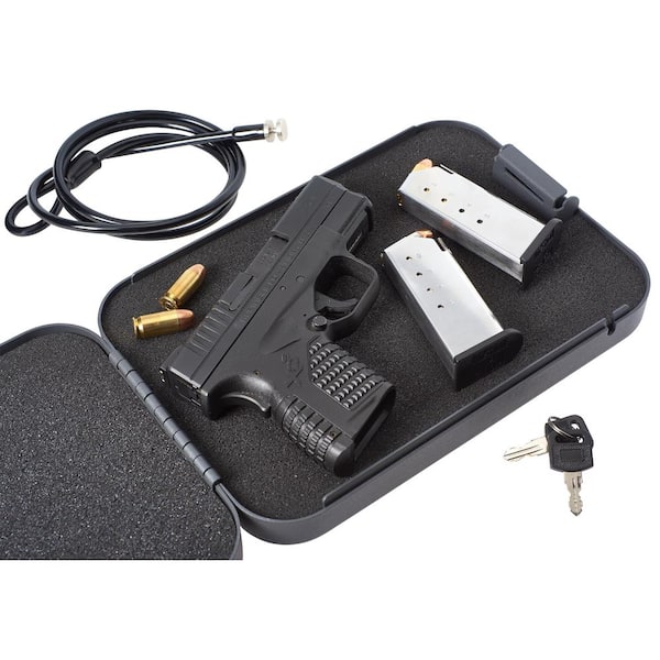 SnapSafe XL Lockbox Safe 7 in. x 10 in. x 2 in. with Keyed Lock, Security Cable