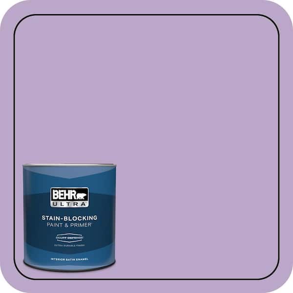 BEHR ULTRA 1 qt. #M570-4 Cyber Grape Extra Durable Satin Enamel Interior Paint & Primer