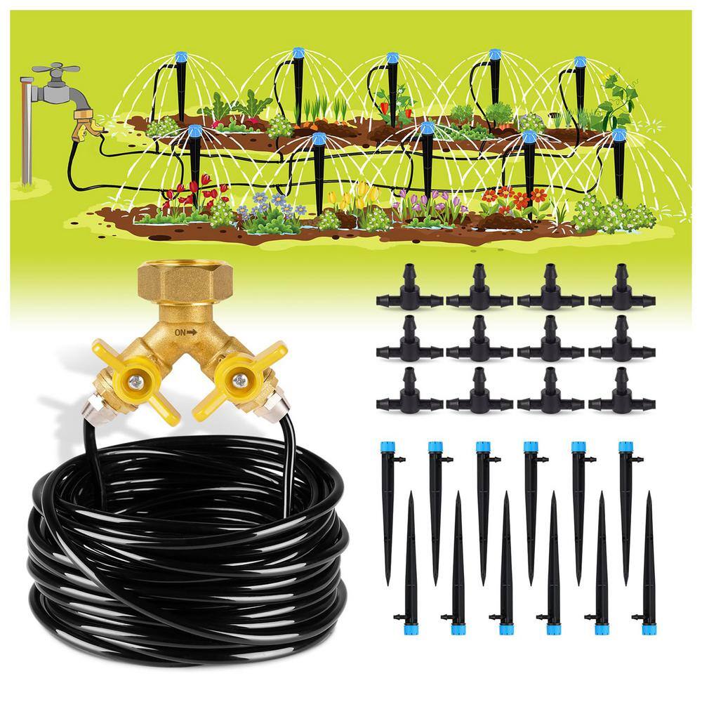 ITOPFOX 50 ft. Drip Irrigation Kit Plant Watering System 8 x 5 mm ...