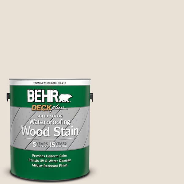 BEHR DECKplus 1 gal. #73 Off White Solid Color Waterproofing Exterior Wood Stain