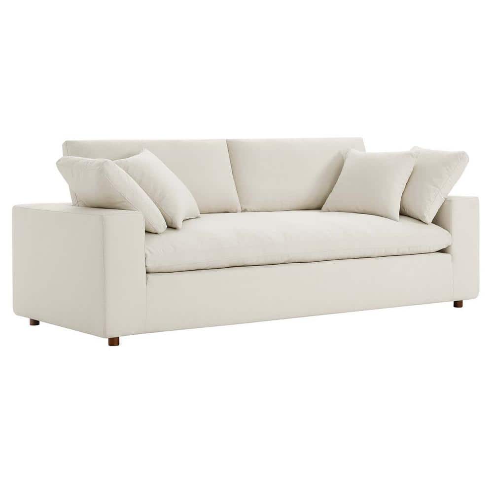 Light Beige Linen Lawson Sofa with Down Fill Cushions