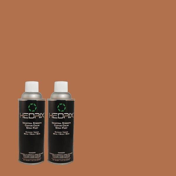 Hedrix 11 oz. Match of 230F-6 Earth Tone Flat Custom Spray Paint (2-Pack)