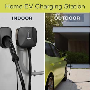 Hardwire 48 Amp 11.5kW Level 2 EV Charger for Home, Indoor/Outdoor, Black