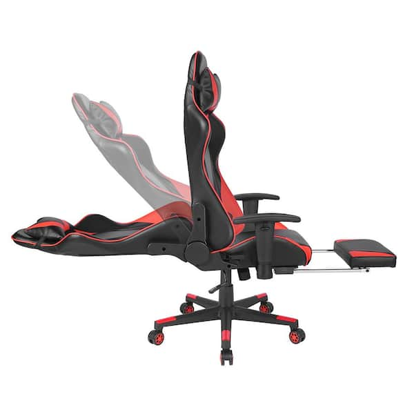 Gamer Gear Gaming Office Chair with Extendable Leg Rest, Black Fabric  Upholstery