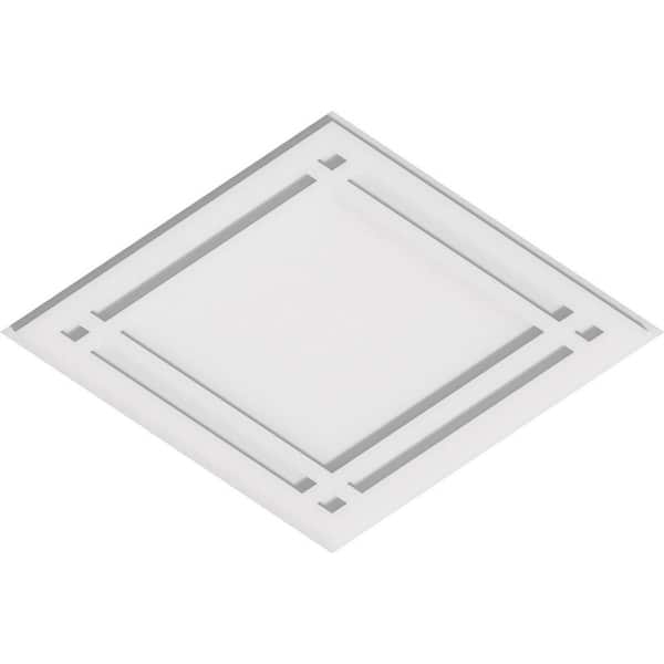 Ekena Millwork 1 in. P X 24 in. W X 16 in. H Diamond Architectural Grade PVC Contemporary Ceiling Medallion