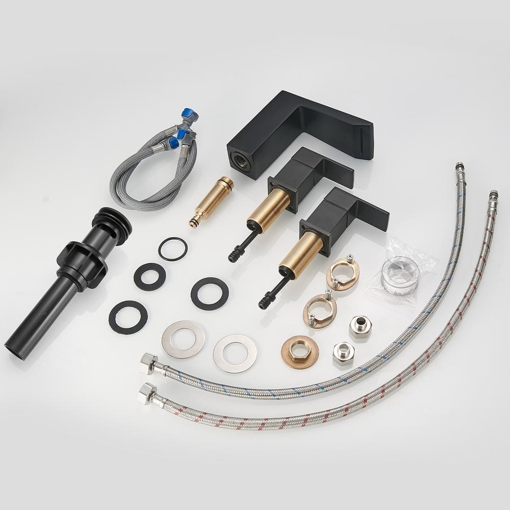 Widespread 2-handle Bathroom Faucet with Drain Assembly