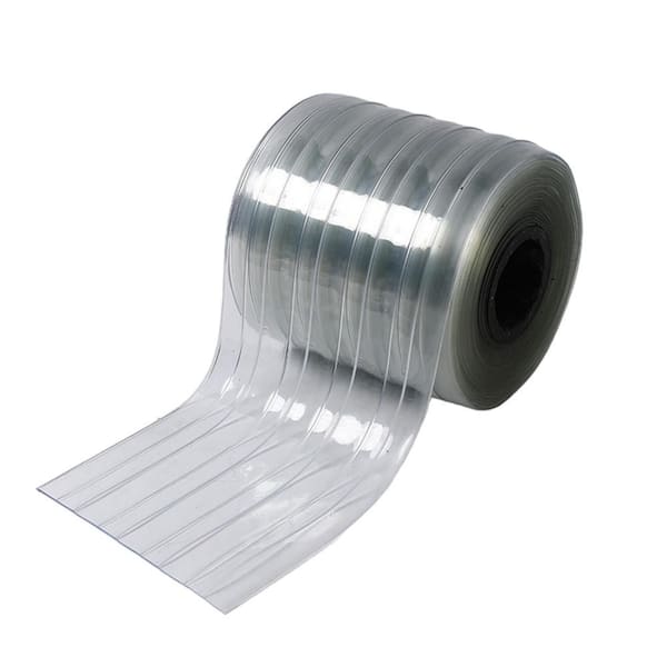Clear Polyester 7.28 in. W x 78.74 in. L Blackout Curtain Vinyl Replacement Strip Curtain Anti-stick PVC (Set of 6)
