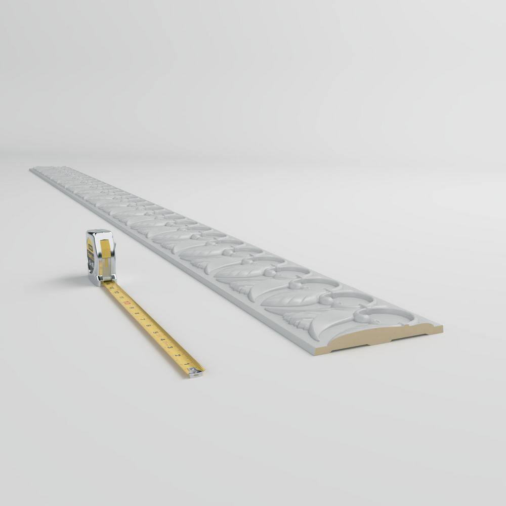 Primed Gray Polyurethane Geometric Chair Rail Moulding