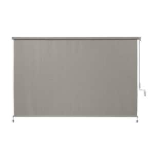 Sandstone Cordless 85% UV Block Fade Resistant Fabric Exterior Roller Shade Polyethylene 96 in. W x 84 in. L