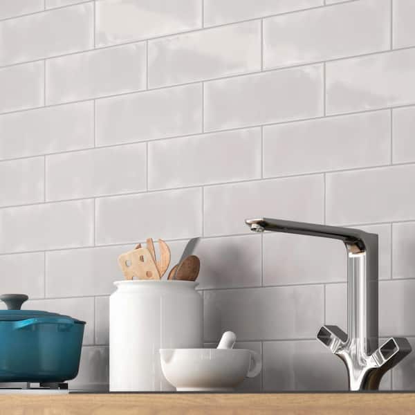 MSI City Grigio 4 in. x 12 in. Glossy Ceramic Gray Subway Tile (9.99 sq. ft./case) MSI City Grigio 4 in. x 12 in. Glossy Ceramic Gray Subway Tile (9.99 sq. ft./case)