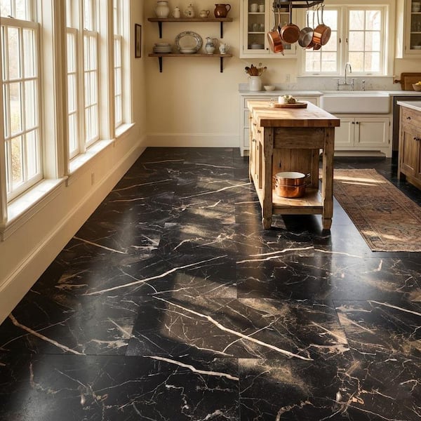 Reviews for Jeedeson Black Marble 6 MIL x 12 in. W x 24 in. L