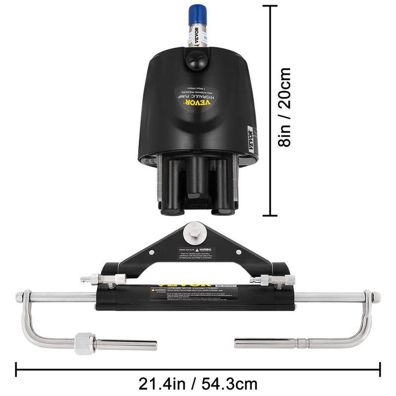 150HP Hydraulic Outboard Steering Kit with two lengths of 20 ft. hose Boat Marine System