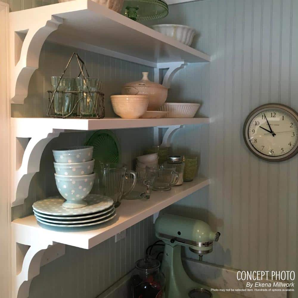 14" Unfinished Rubberwood Recessed Corbel