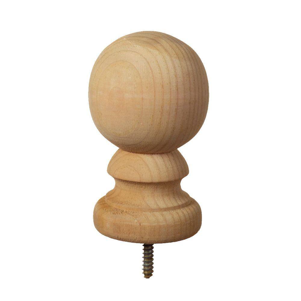 ProWood 4 In X 4 In Wood Colonial Ball Post Top Finial 6 Pack 