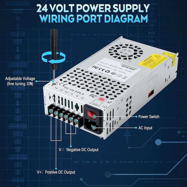 YICHUHAOXI 24V 25A 600W DC Switching Power Supply Universal