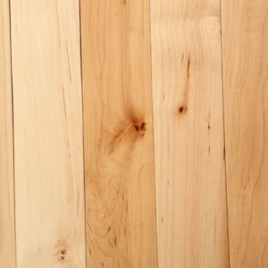 Natural Maple 3/4 in. Thick x 2-1/4 in. Wide x Varying Length Solid Hardwood Flooring (20 sq. ft. / case)