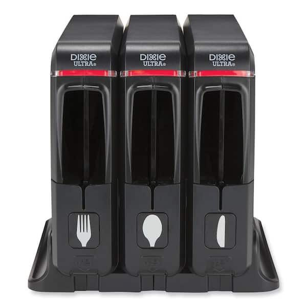 DIXIE SmartStock Black Wrapped Disposable Plastic Utensils DIXIE SmartStock Black Wrapped Disposable Plastic Utensils