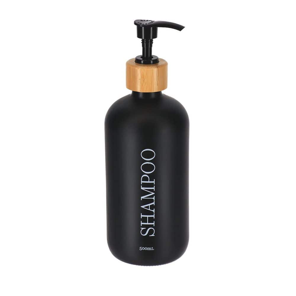 Soap Dispenser 17 oz. Matte Black Shampoo