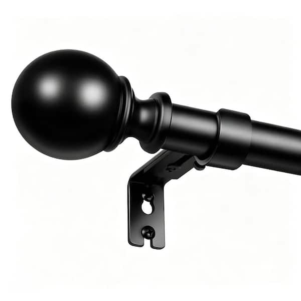 66-120" Adjustable Heavy Duty Curtain Rod,Black Curtain Rods for Windows