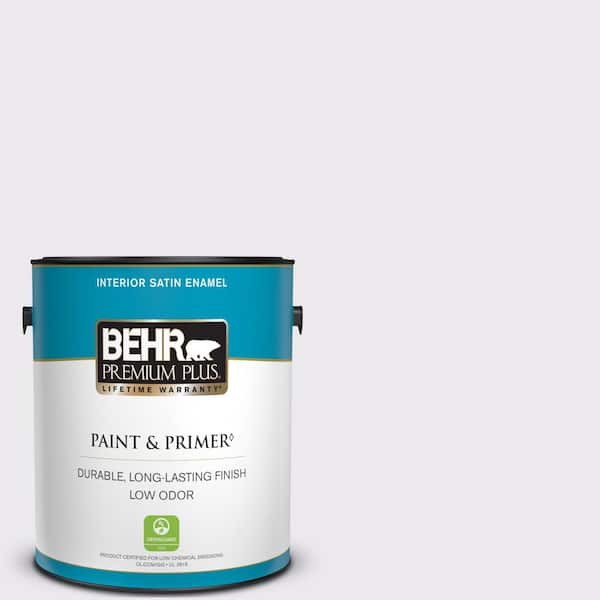 BEHR PREMIUM PLUS 1 gal. #PPL-22 Dried Lavender Satin Enamel Low Odor Interior Paint & Primer