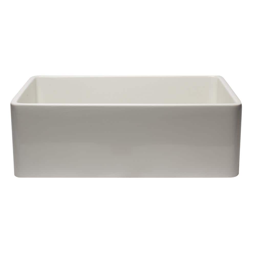30'' Biscuit Fireclay Farmhouse Single Bowl Kitchen Sink
