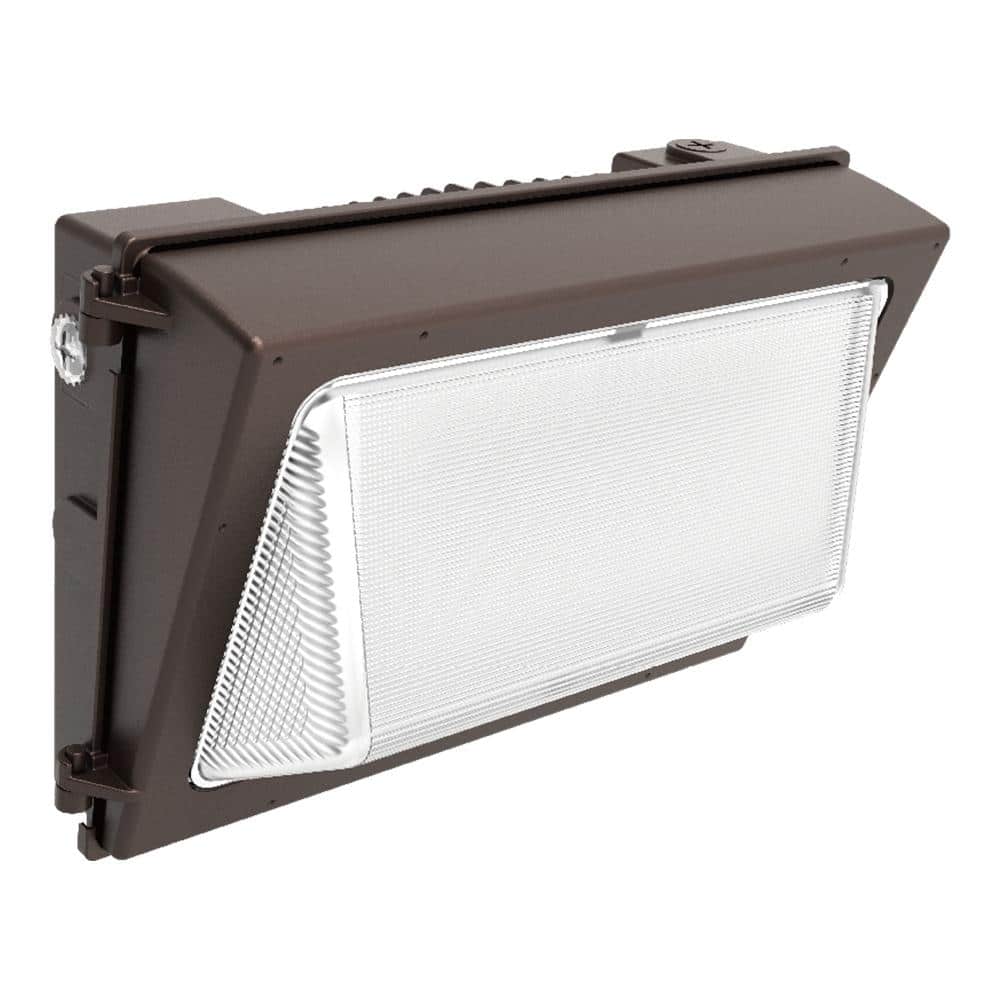 250-Watt Equivalent  Integrated LED  Bronze  Dusk to Dawn Wall Pack Light