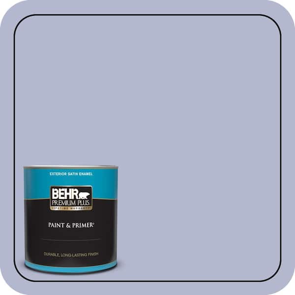 BEHR PREMIUM PLUS 1 qt. #620C-3 Purple Surf Satin Enamel Exterior Paint & Primer