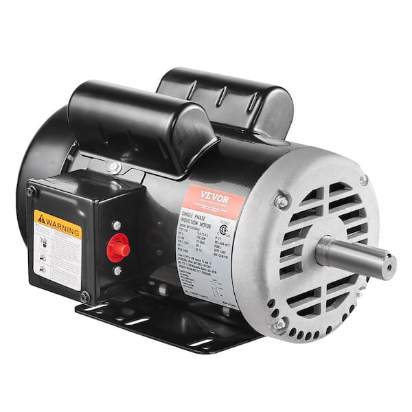 5HP Air Compressor Motor 3450 RPM Single Phase Electric Motor 7/8 in. Keyed shaft 230V FLA 22A 56 Frame CW/CCW Rotation