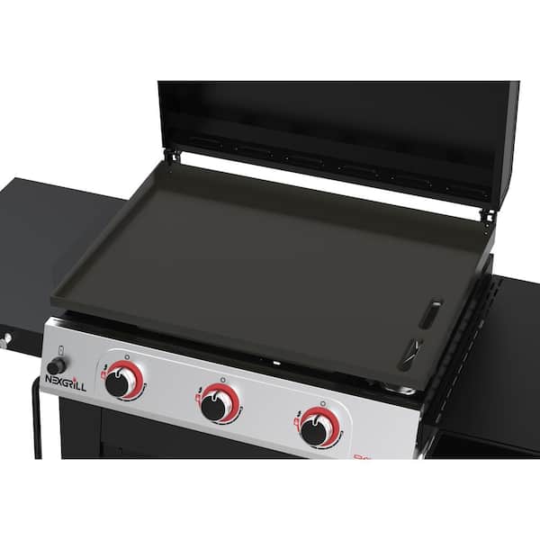 Nexgrill Daytona 4-Burner Propane Gas Grill 36 in. Flat Top Griddle in  Black with Stainless Steel Lid 720-1058 - The Home Depot