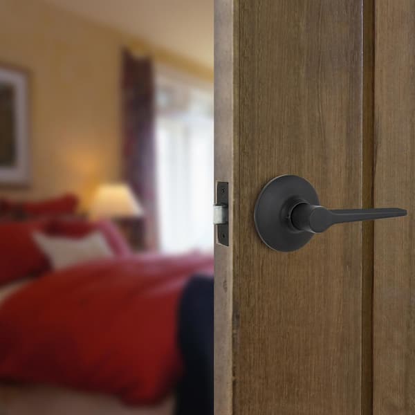 Freedom Matte Black Hall/Closet Door Lever 8-Pack